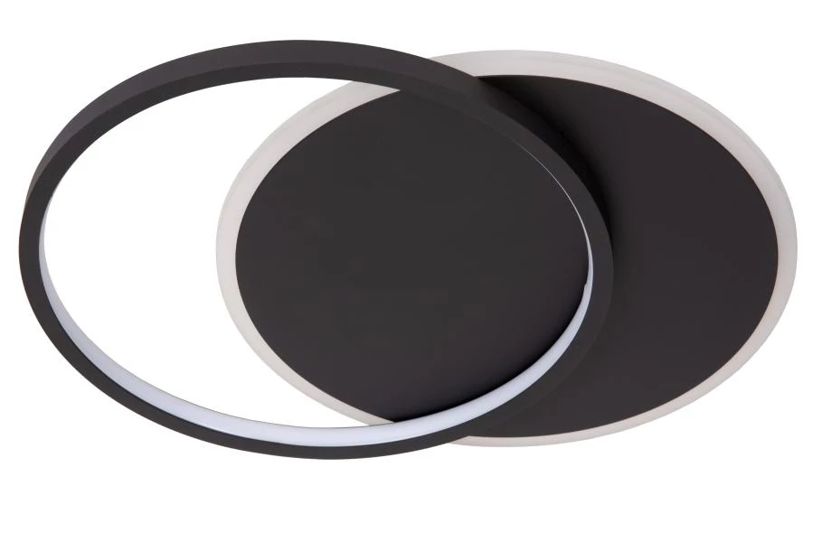 Lucide AXELLE - Flush ceiling light - Ø 29,5 cm- LED 3 StepDim - 1x24W 2700K - Black - turned off